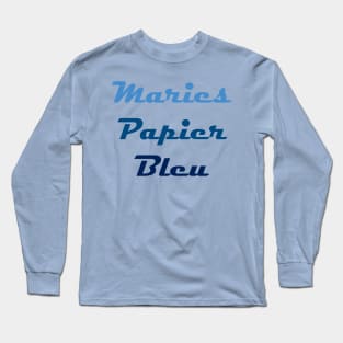 Maries Papier Bleu Text Logo Long Sleeve T-Shirt